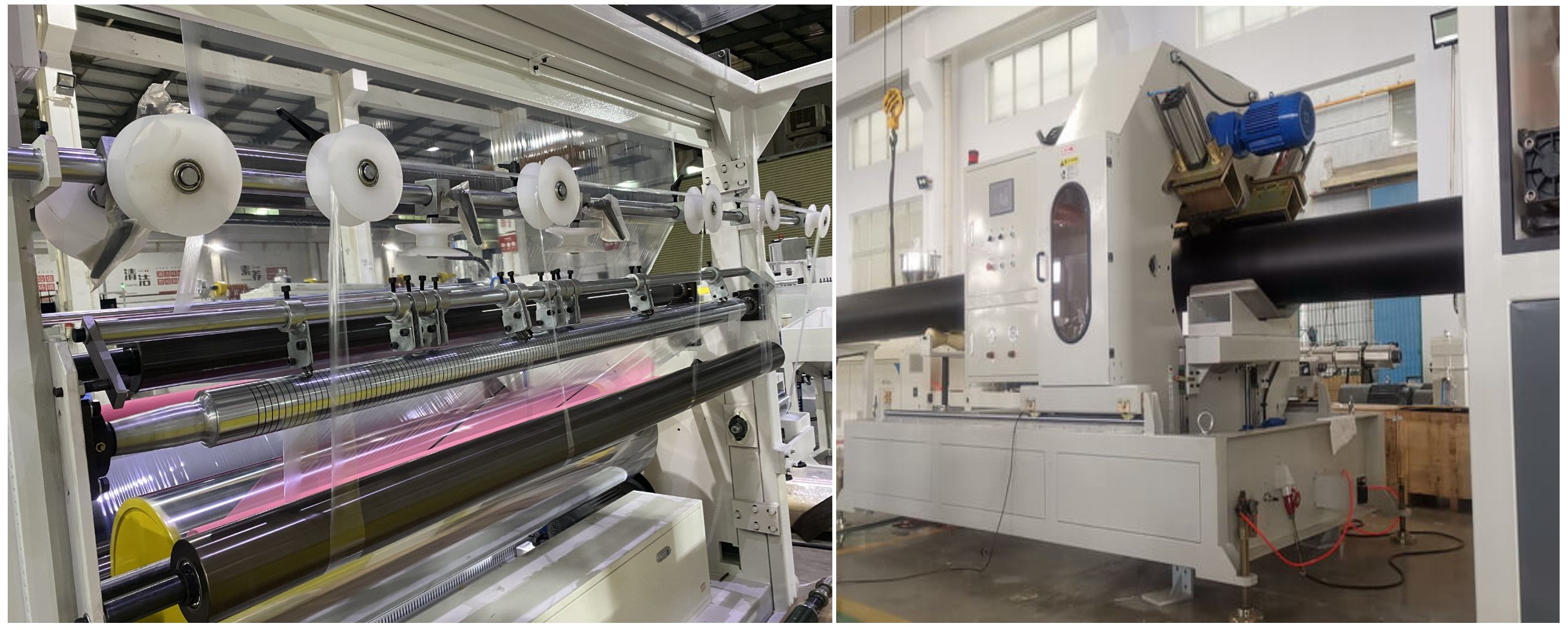 Máy thổi màng nhựa LDPE và máy đùn ống nhựa HDPE