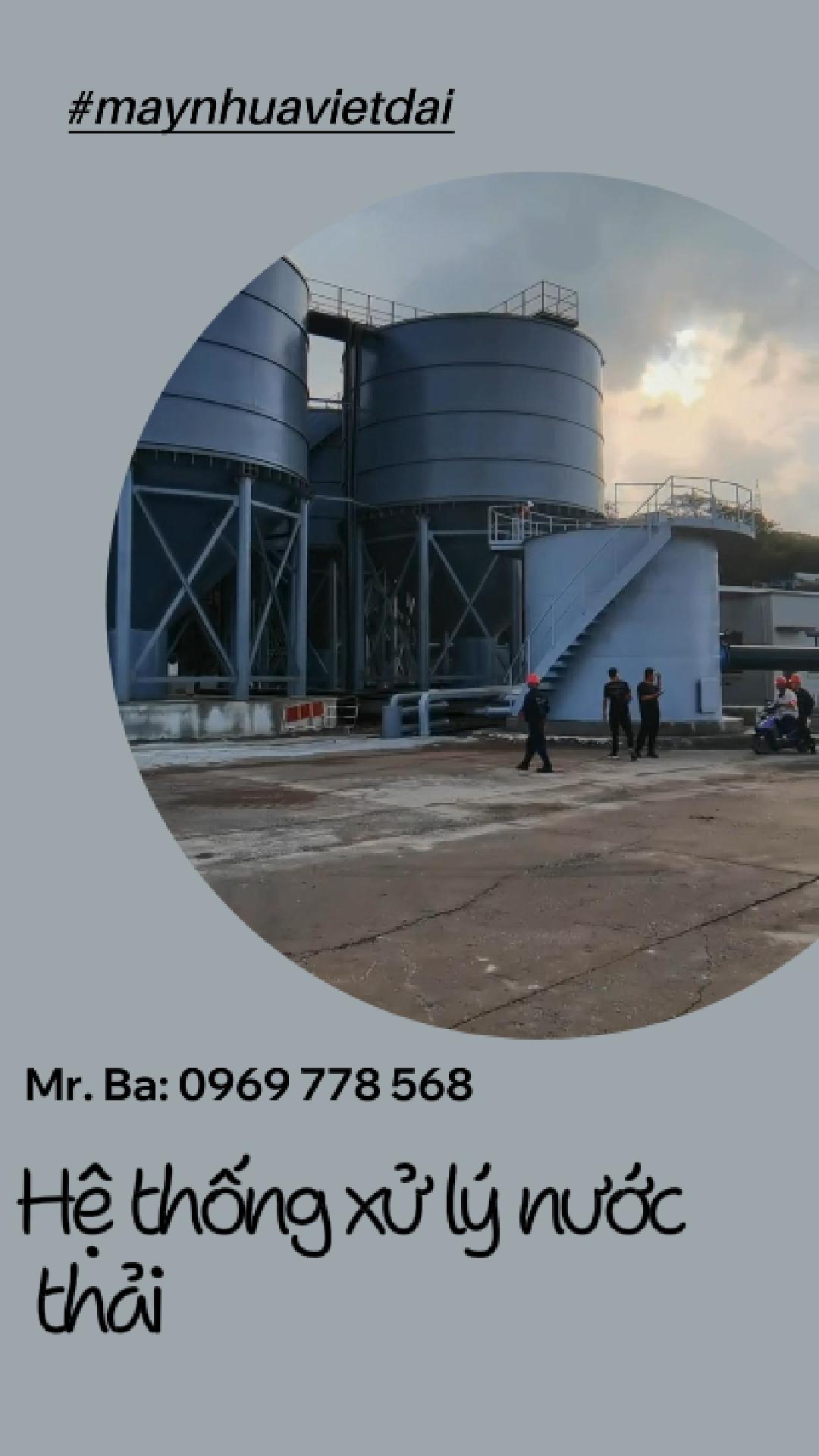 Hệ thống xử lý nước thải trong sản xuất nhựa.