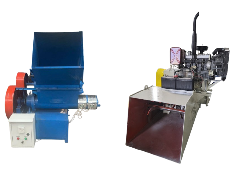 máy băm xay và ép nhiệt xốp chạy bằng dầu và bằng điện